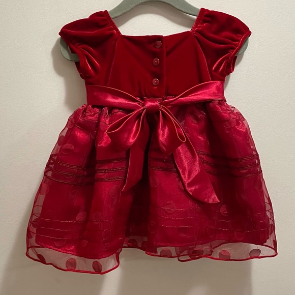 🌟Host Pick🌟Red Velvet Dress 3/6 months ♥️ - Picture 3 of 5